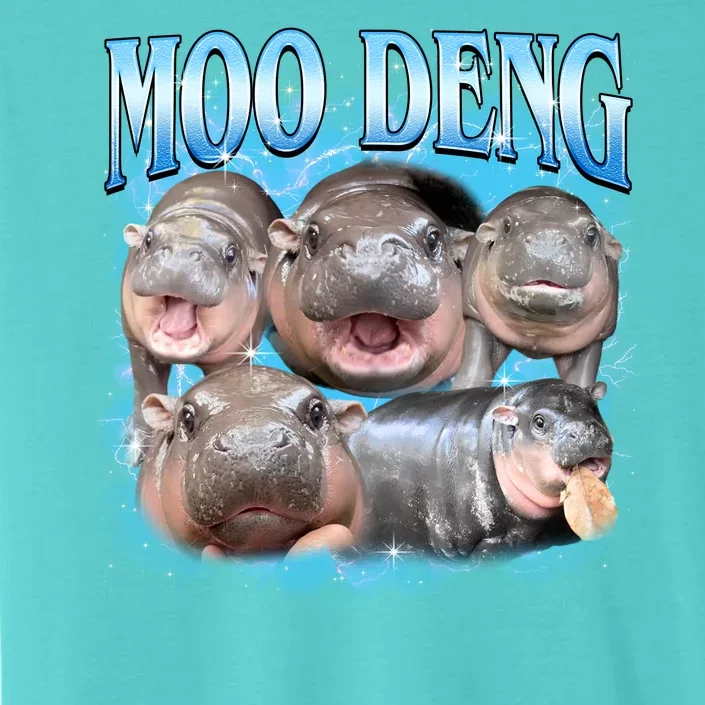 Blue Moo Deng Meme Hippo Funny ChromaSoft Performance T-Shirt