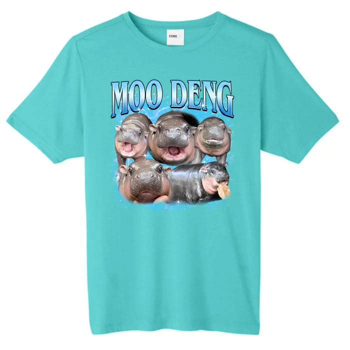 Blue Moo Deng Meme Hippo Funny ChromaSoft Performance T-Shirt