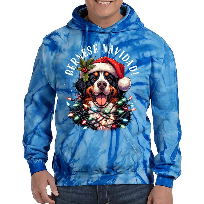 Bernese Mountain Dog Christmas Funny Bernese Navidad Berner Tie Dye Hoodie