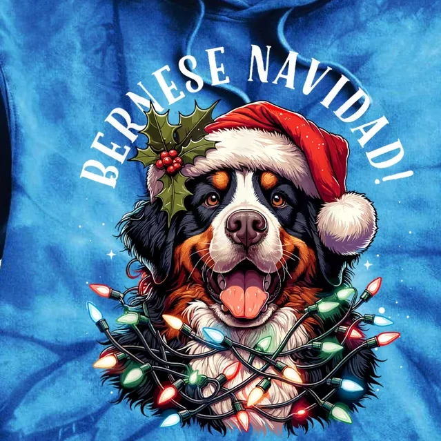 Bernese Mountain Dog Christmas Funny Bernese Navidad Berner Tie Dye Hoodie