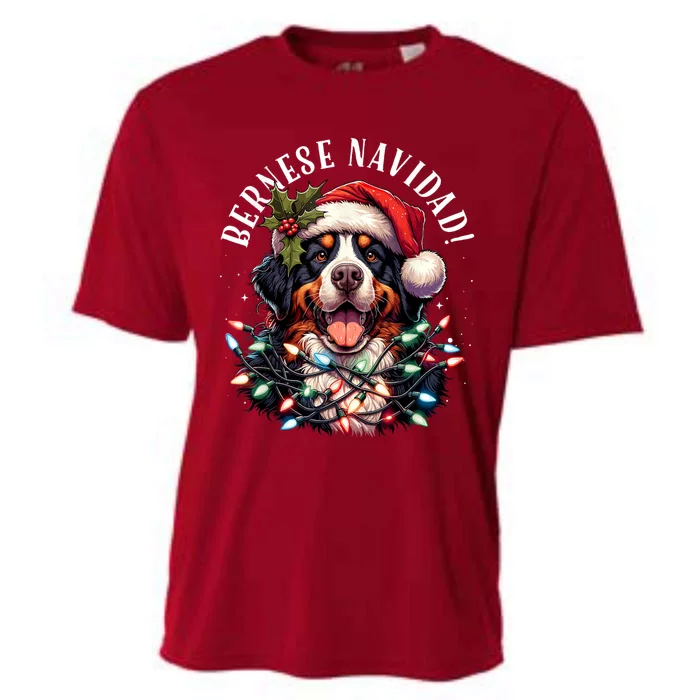 Bernese Mountain Dog Christmas Funny Bernese Navidad Berner Cooling Performance Crew T-Shirt