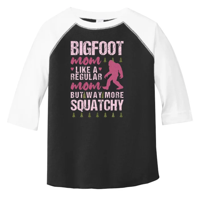 Bigfoot Mothers Day Mom Squatch Toddler Fine Jersey T-Shirt