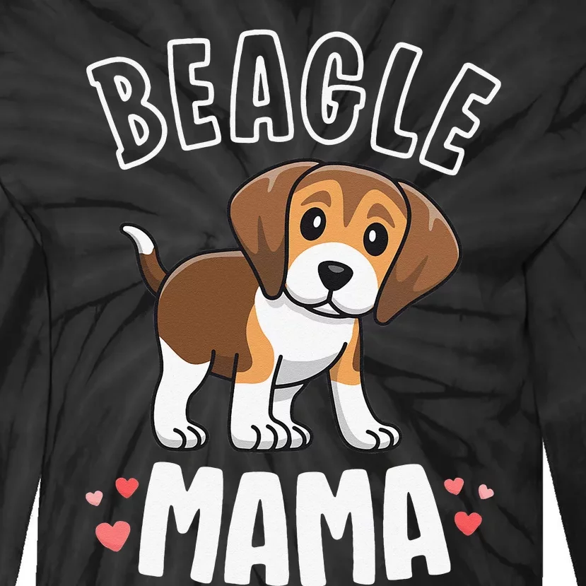 Beagle Mama Dog Mom For  Gift For mother's day Tie-Dye Long Sleeve Shirt