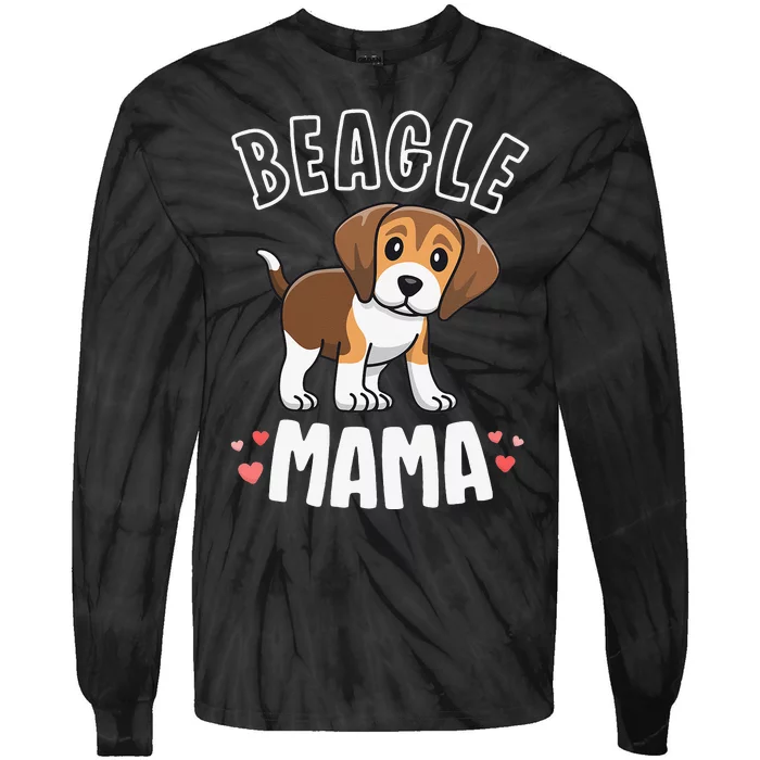 Beagle Mama Dog Mom For  Gift For mother's day Tie-Dye Long Sleeve Shirt