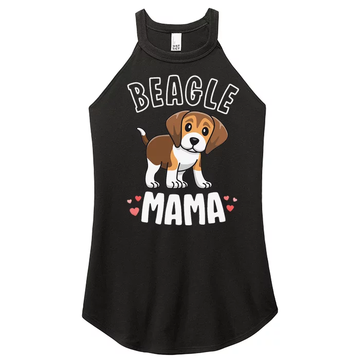 Beagle Mama Dog Mom For  Gift For mother's day Women’s Perfect Tri Rocker Tank