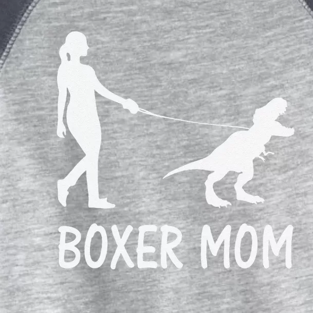 Boxer Mom Dog Boxer Mama Dinosaur Women MotherS Day Toddler Fine Jersey T-Shirt