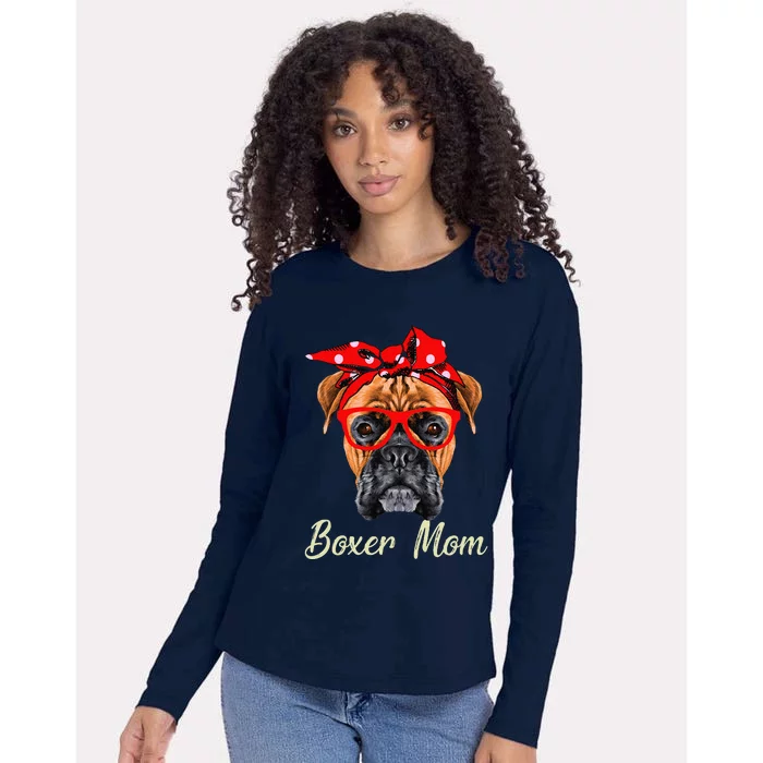 Boxer Mom Dogs Mothers Day Dog Lovers Gifts Womens Cotton Relaxed Long Sleeve T-Shirt