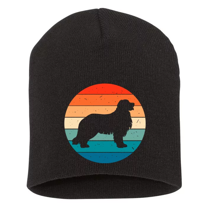 Bernese Mountain Dog Retro Vintage Short Acrylic Beanie