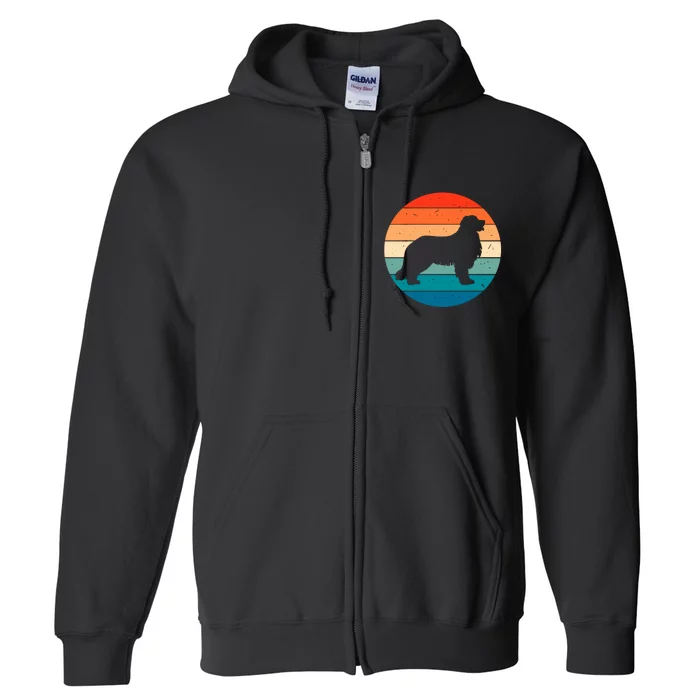 Bernese Mountain Dog Retro Vintage Full Zip Hoodie