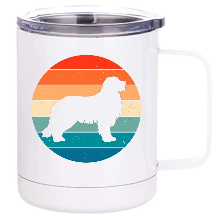 Bernese Mountain Dog Retro Vintage Front & Back 12oz Stainless Steel Tumbler Cup