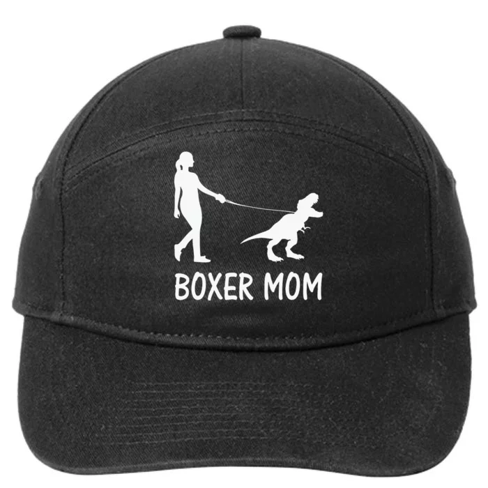 Boxer Mom Dog Boxer Mama Dinosaur 7-Panel Snapback Hat