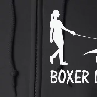 Boxer Mom Dog Boxer Mama Dinosaur Full Zip Hoodie