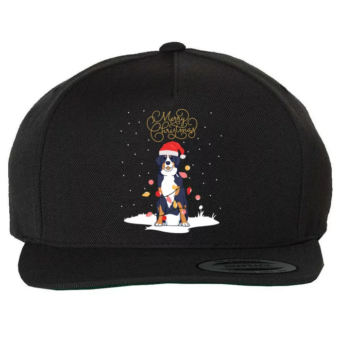 Bernese Mountain Dog Merry Christmas Berner Xmas Christmas Wool Snapback Cap