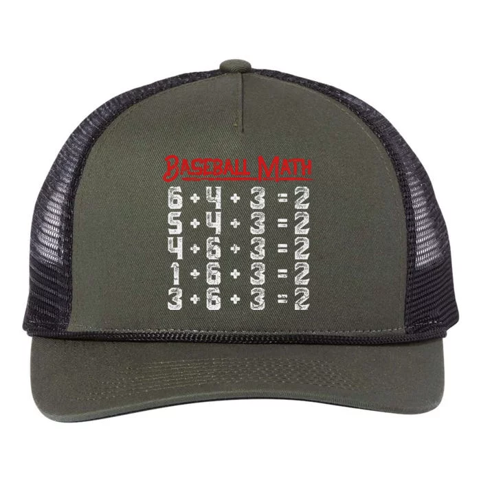 Baseball Math Double Play Kids Retro Rope Trucker Hat Cap