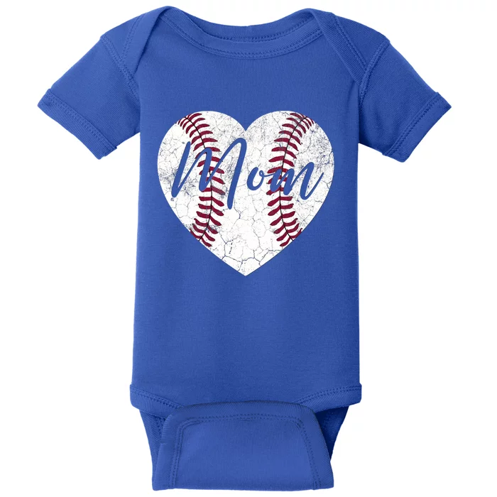 Baseball Mother's Day Gift Mommy Mom Mama Wife Gift Baby Bodysuit