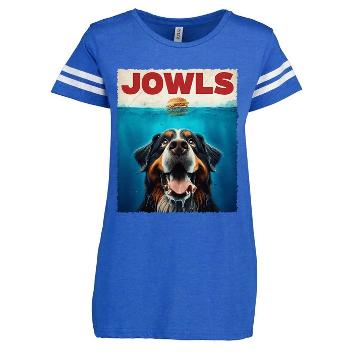 Bernese Mountain Dog Jowls Classic Adorable Animal Outfits Enza Ladies Jersey Football T-Shirt