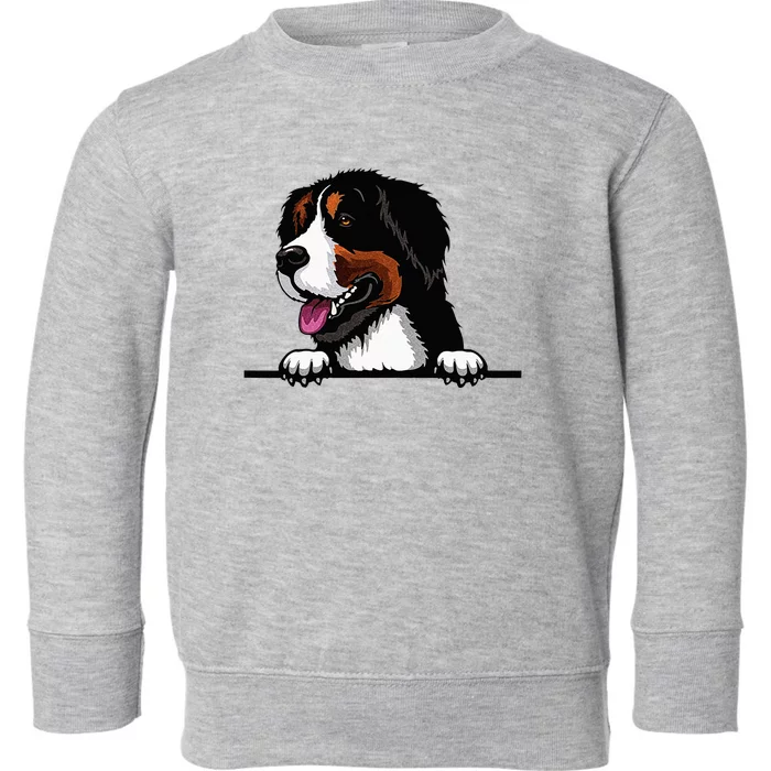 Bernese Mountain Dog Breed Popping Up Fun Dog Owner Toddler Sweatshirt