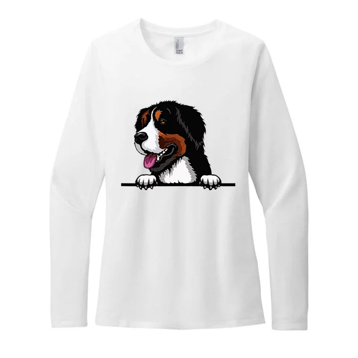 Bernese Mountain Dog Breed Popping Up Fun Dog Owner Womens CVC Long Sleeve Shirt