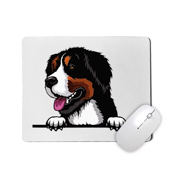 Bernese Mountain Dog Breed Popping Up Fun Dog Owner Mousepad