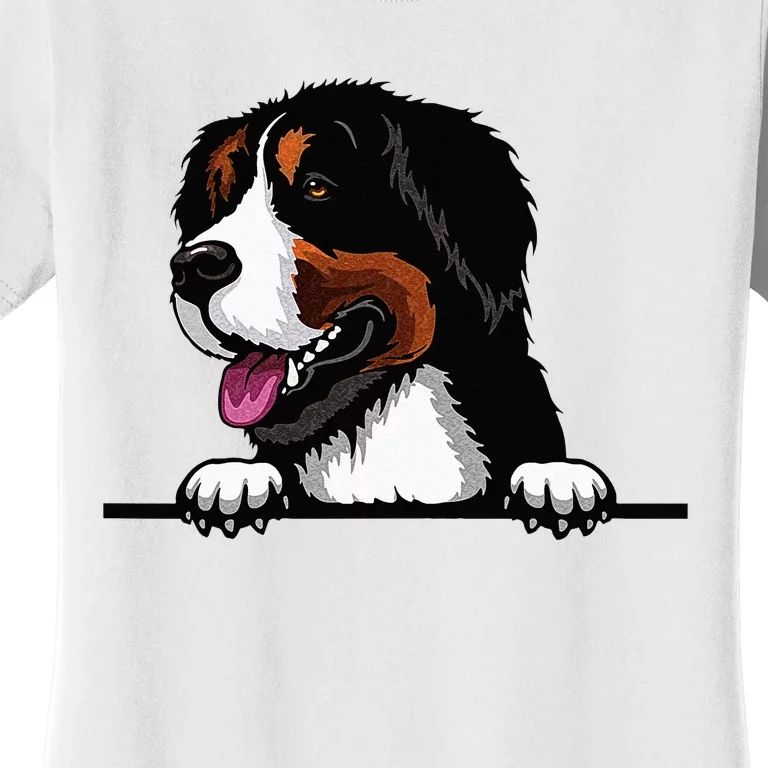 Bernese Mountain Dog Breed Popping Up Fun Dog Owner Women's T-Shirt