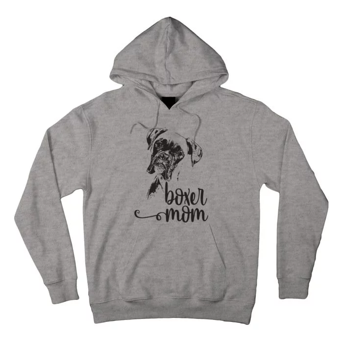 BOXER MOM DOG FACE DOG LOVERS BOXER MOM GIFT Tall Hoodie