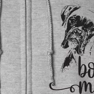 BOXER MOM DOG FACE DOG LOVERS BOXER MOM GIFT Full Zip Hoodie