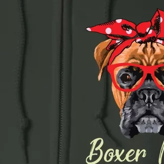 Boxer Mom Dogs Tee Mothers Day Dog Lovers Gifts For Women Full Zip Hoodie