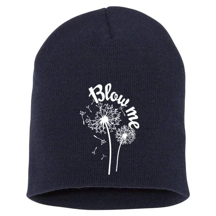 Blow Me Dandelion Short Acrylic Beanie