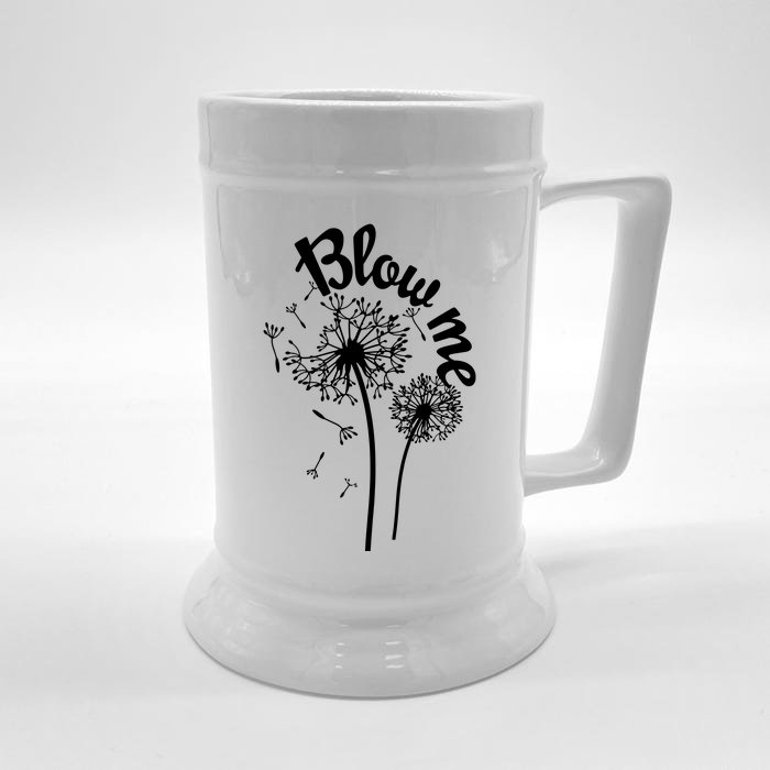 Blow Me Dandelion Front & Back Beer Stein