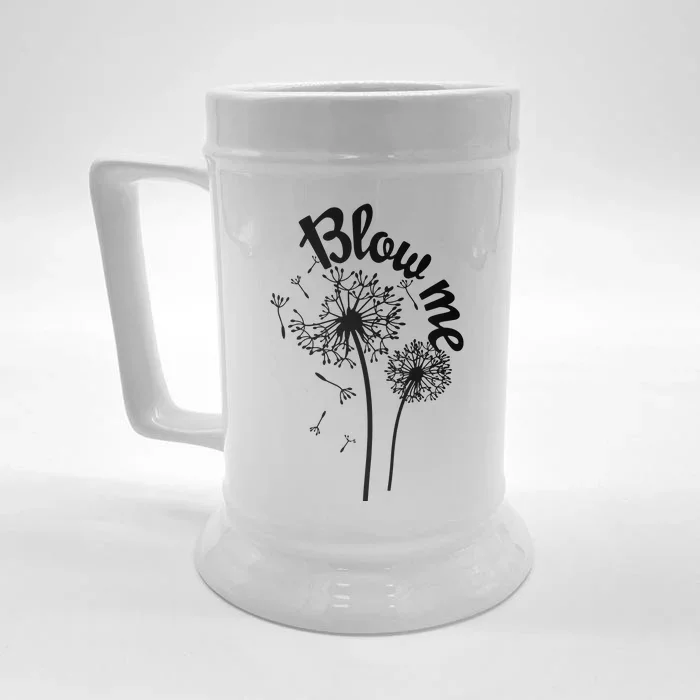 Blow Me Dandelion Front & Back Beer Stein