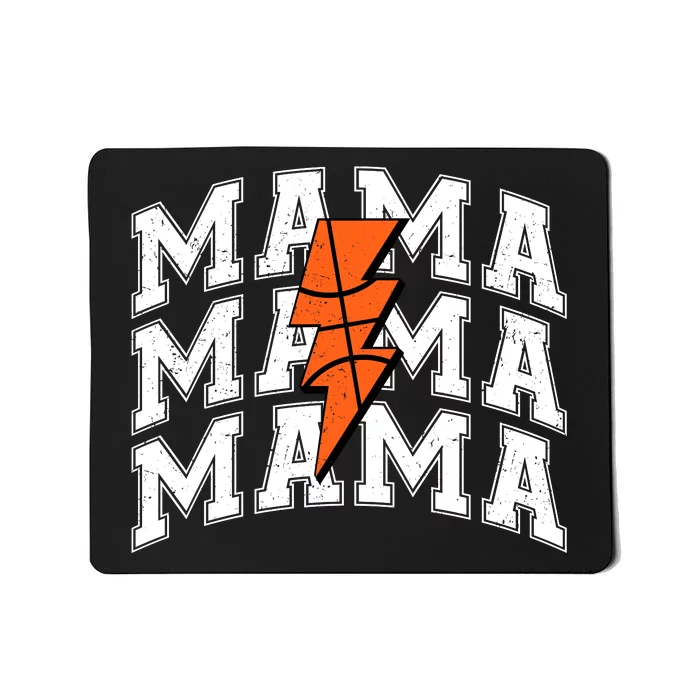 basketball Mama Distressed Lightning Bolt Mom Mousepad