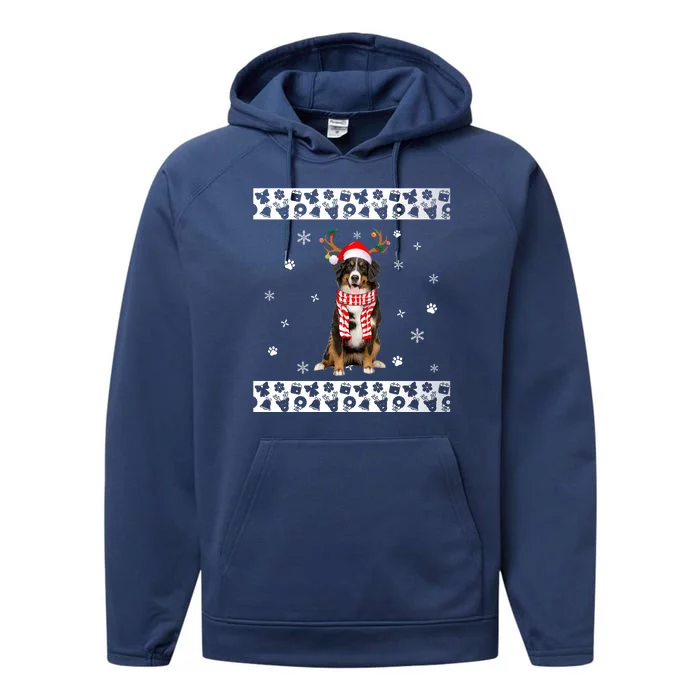 Bernese Mountain Dog Christmas Lover Gifts Performance Fleece Hoodie