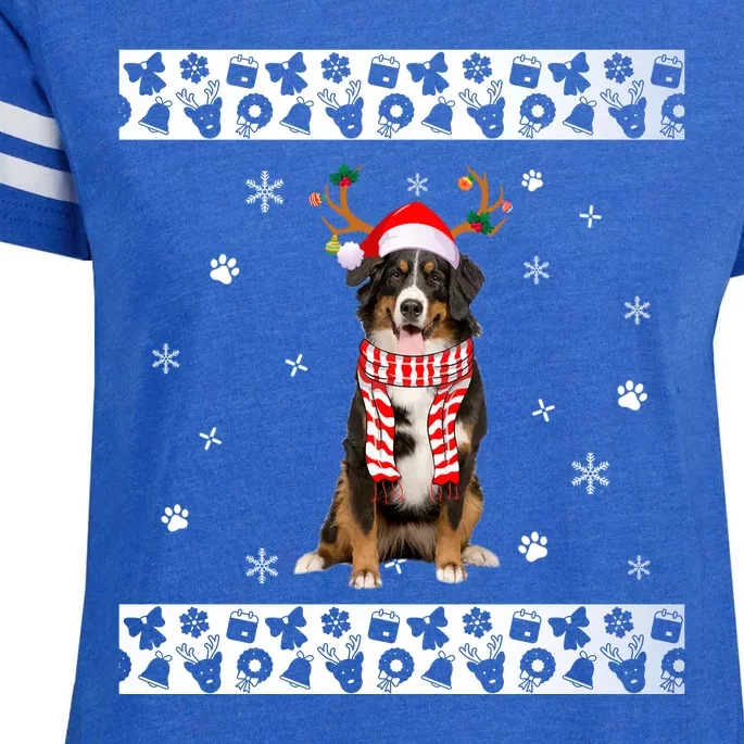 Bernese Mountain Dog Christmas Lover Gifts Enza Ladies Jersey Football T-Shirt