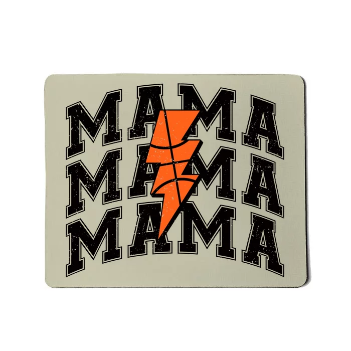 Basketball Mama Distressed Lightning Bolt Mom Mousepad