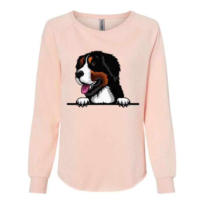 Bernese Mountain Dog Breed Popping Up Fun Dog Owner Womens California Wash Sweatshirt