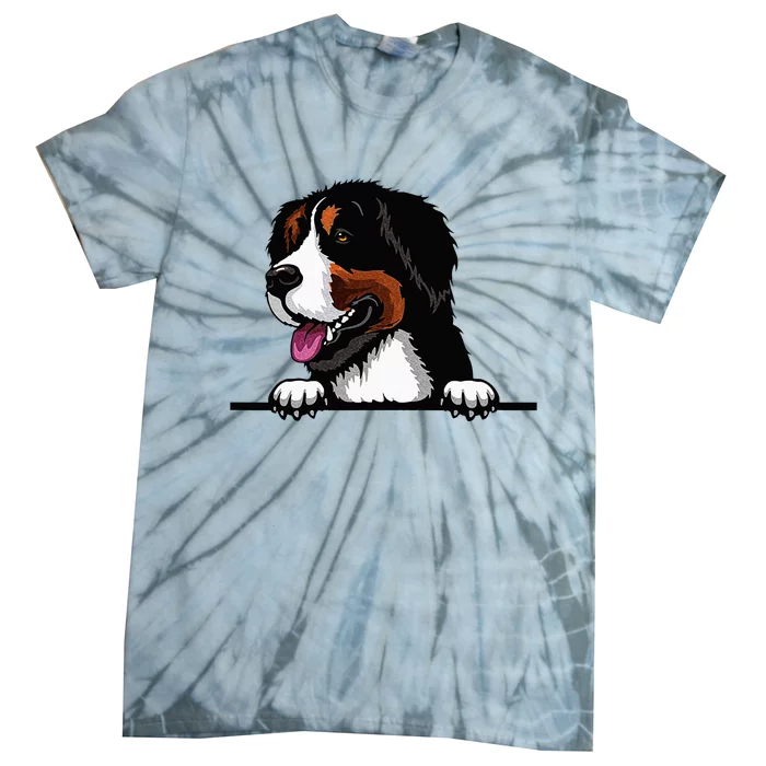 Bernese Mountain Dog Breed Popping Up Fun Dog Owner Tie-Dye T-Shirt