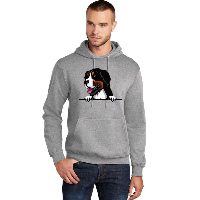 Bernese Mountain Dog Breed Popping Up Fun Dog Owner Tall Hoodie