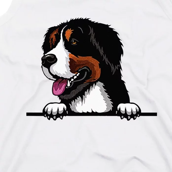 Bernese Mountain Dog Breed Popping Up Fun Dog Owner Tank Top