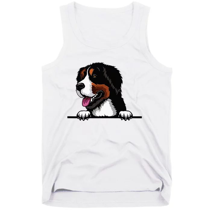 Bernese Mountain Dog Breed Popping Up Fun Dog Owner Tank Top