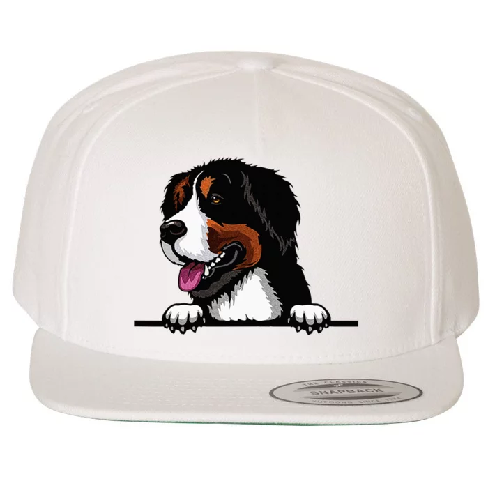 Bernese Mountain Dog Breed Popping Up Fun Dog Owner Wool Snapback Cap