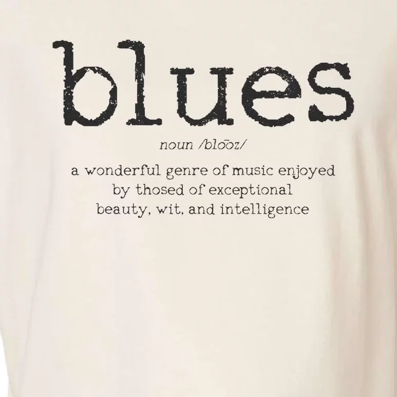 Blues Music Definition Musician Guitar Player Funny Gift Garment-Dyed Women's Muscle Tee