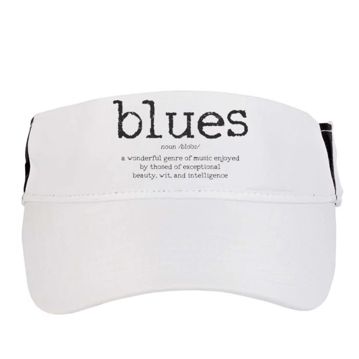 Blues Music Definition Musician Guitar Player Funny Gift Adult Drive Performance Visor