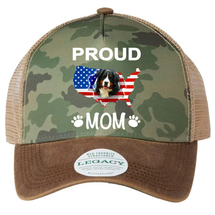 Bernese Mountain Dog Bernese Mountain Proud Patriot Mom Cute Gift Legacy Tie Dye Trucker Hat