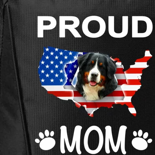 Bernese Mountain Dog Bernese Mountain Proud Patriot Mom Cute Gift City Backpack