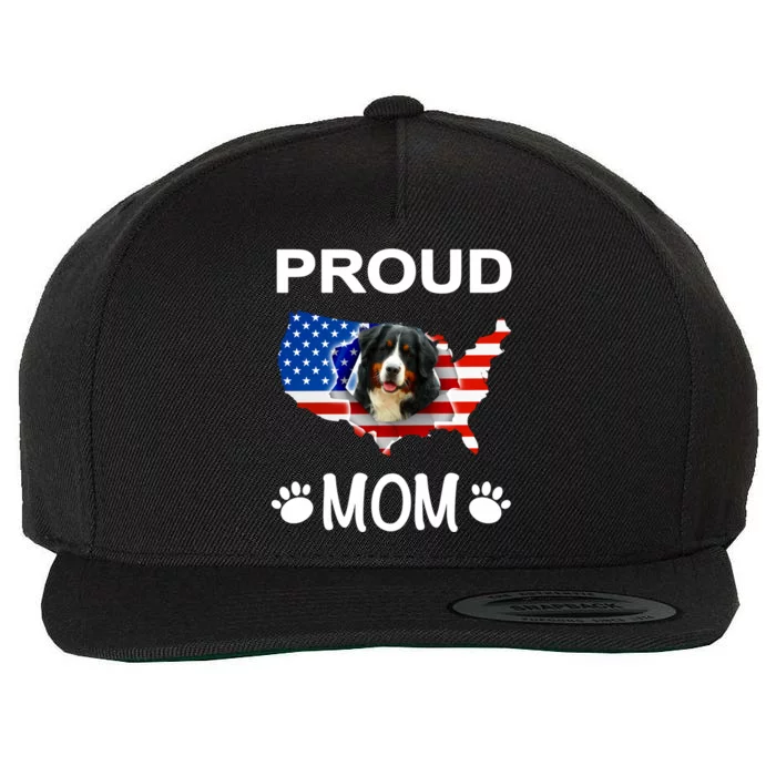 Bernese Mountain Dog Bernese Mountain Proud Patriot Mom Cute Gift Wool Snapback Cap