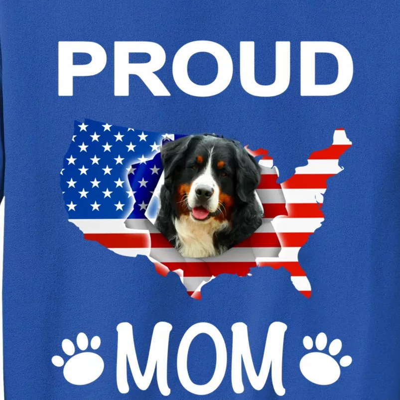 Bernese Mountain Dog Bernese Mountain Proud Patriot Mom Cute Gift Tall Sweatshirt