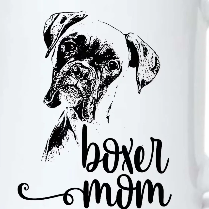 Boxer Mom Dog Face Dog Lovers Boxer Mom Black Color Changing Mug