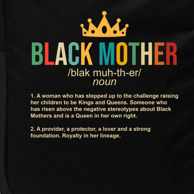 Black Mother Definition Crown Impact Tech Backpack