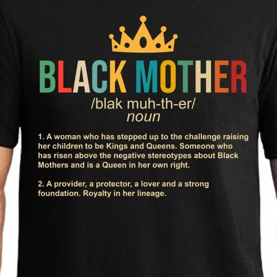 Black Mother Definition Crown Pajama Set