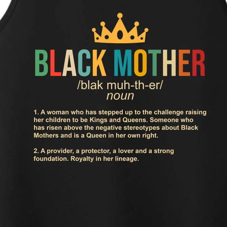 Black Mother Definition Crown Performance Tank